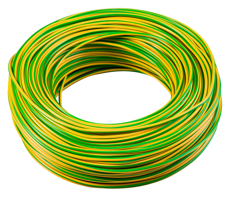 COPPER PLUS 2.5MM SINGLE WIRE YELLOW / GREEN 1 CORE