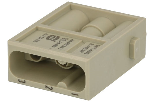 09140033001 Han-Modular Heavy Duty Power Connector Module, 3 contacts, 40A