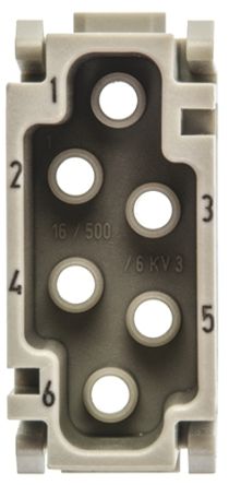 09140063001 Han-Modular Series Male Module, 6 Way