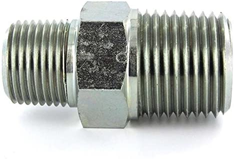 1 FF-S Parker 1 FF-S Male Hex Pipe Nipple 1 Inch NPTF X 1 Inch NPTF Steel