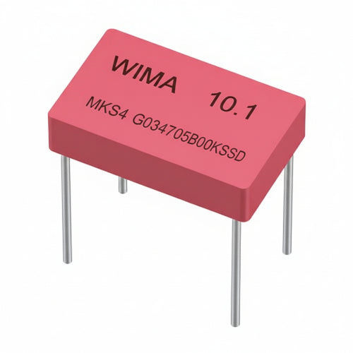 DC Film Capacitor, 0.47 µF, 400 V, PET (Polyester), ± 10%, MKS4 Series
