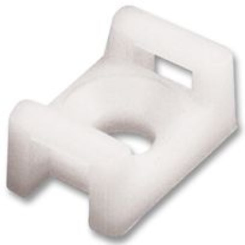 Cable Tie Mount, Low Profile, Screw, 4.572 mm, Natural (PACK OF 100)
