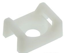 Cable Tie Mount, Low Profile, Screw, 6.6 mm, Natural (PACK OF 100)