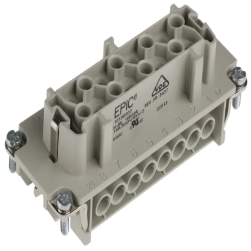 10195000 Heavy Duty Power Connector Module, 16A, Female, H-BE Series, 16 Contacts