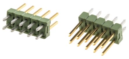 5-146130-4 AMPMODU MOD II, 10 Way, 2 Row, Straight Pin Header