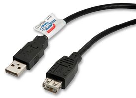 11.02.8960 USB Cable, Type A Plug to Type A Receptacle, 3.02 m