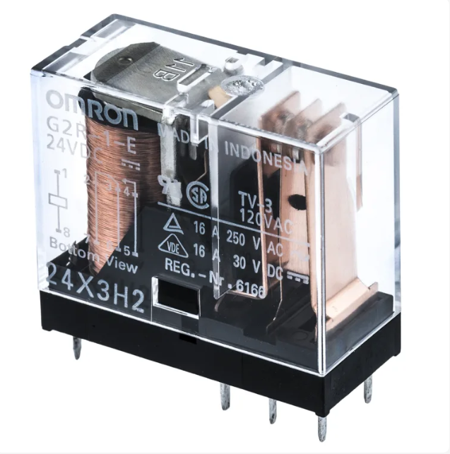 G2R-1-E DC24 PCB Mount Power Relay, 24V dc Coil, 16A Switching Current, SPDT