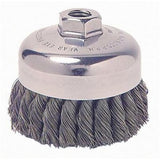 12316 Knotted Wire Cup Brush, 4 Inch dia., 0.023 Inch Steel Wire