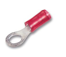 130008 Insulated Crimp Ring Terminal, M5 Stud Size, 0.25mm² to 1.6mm²