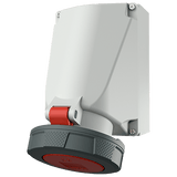 132A IP67 Red Wall Mount 4P Right Angle Socket, Rated At 63A, 415 V