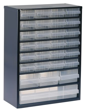 137492 Steel 28 Drawer Storage Unit, 417mm x 306mm x 150mm