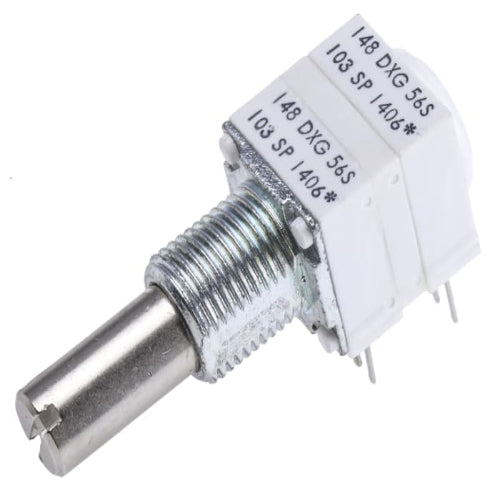 14820F0GJSX13103KA 0kΩ Rotary Potentiometer 2-Gang, Panel Mount