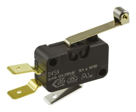 SPDT-NO/NC ROLLER LEVER MICROSWITCH, 16C