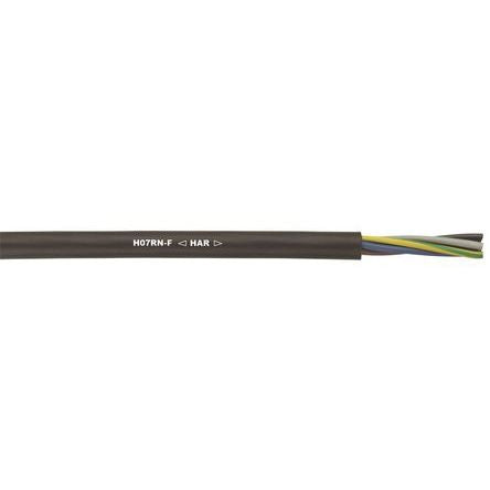 1600118 3 Core 2.5 mm² Mains Power Cable, Black Rubber Sheath 100m, 26 A 450/750 V