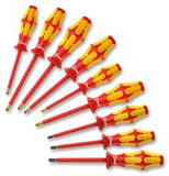 160I/162I/167I/9 WERA Screwdriver Set, Assorted Tips, VDE Insulated, 9 Pieces