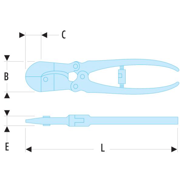 171.20EL - FACOM - 200mm Low Effort Diagonal Side Cutters
