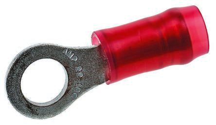 171508-1 PIDG Insulated Ring Terminal, M3.5 Stud Size, 0.26mm² to 1mm²