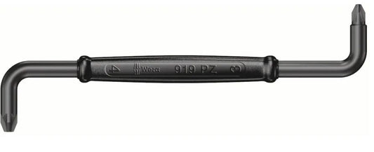 17305 - Wera - Pozidriv Right Angle Screwdriver, PZ1, PZ2 Tip, 125 mm Blade, 125 mm Overall