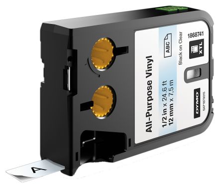 1868741 Clear Industrial Vinyl Tape, 12 mm Width, 7 m Length