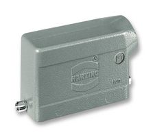 19 30 024 1541 Heavy Duty Connector, M25 Side Entry, 2 Pegs, Low Profile, Hood, Side Entry