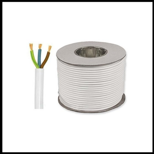 2.5 3CORE FLEXIBLE CABLE - WHITE