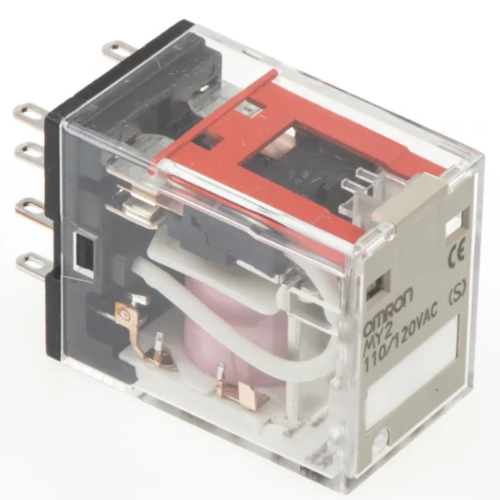 MY2 12ACS Power Relay, DPDT, 12 VAC, 10 A, MY, Socket, Non Latching