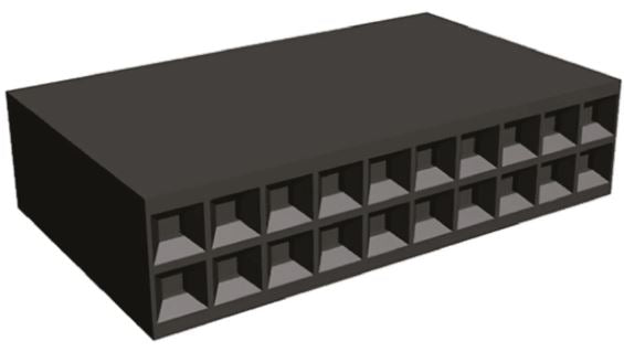 1-87456-5 AMPMODU MOD IV Female Connector Housing, 2.54mm