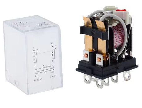 LY2NJ AC12 10A Coil LED Indicator 8 pin Terminal DIN Rail mount,2NO 2NC DPDT