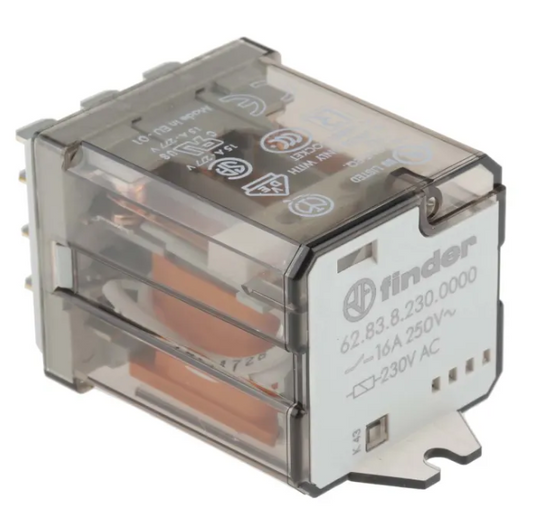 62.83.8.230.0000 Flange Mount Power Relay, 230V ac Coil, 16A Switching Current, 3PDT