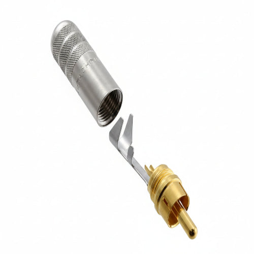 3502AAU Switchcraft Cable Mount RCA Plug, Gold, 6A