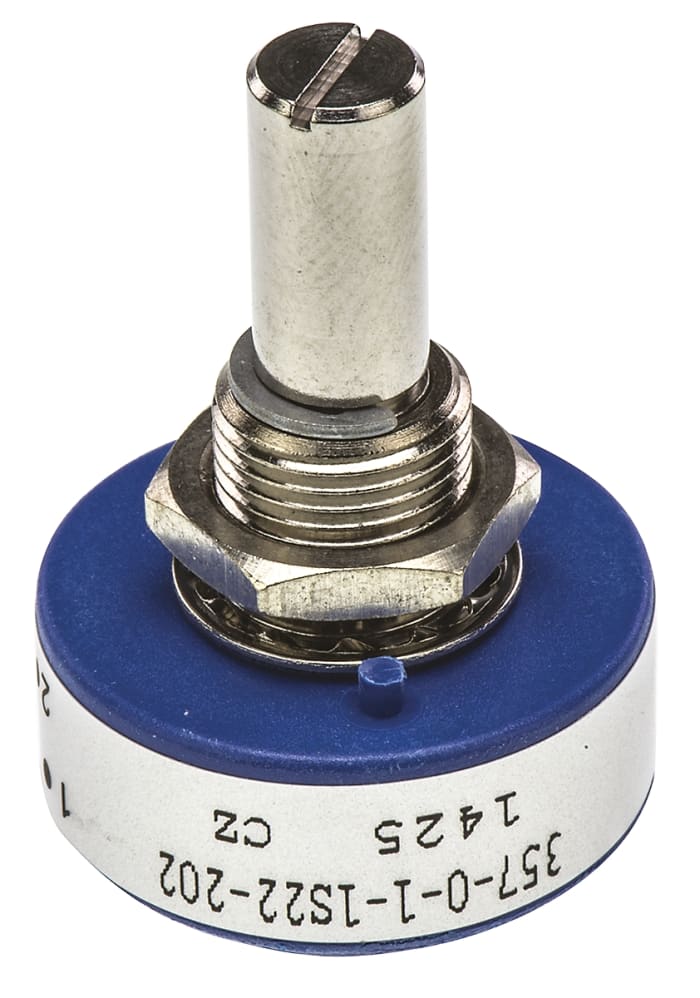 357B0202MAB251S22 2kΩ Rotary Potentiometer Continuous-Turns 1-Gang Panel Mount