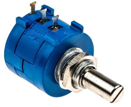 3590S-2-103L 1 Gang 10 Turn Rotary Wirewound Potentiometer with an 6.35 mm Dia. Shaft - 10kΩ, ±5%