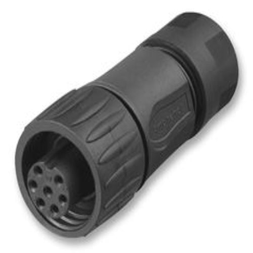 C016 10D006 000 12 Circular Connector, Circular Industrial, Ecomate C016 Series, Cable Mount Receptacle, 7 Contacts