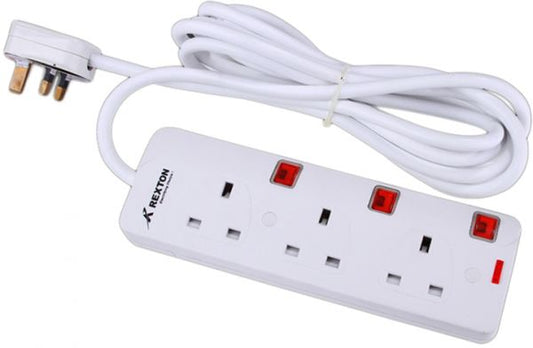 RXT-703WN EXTENSION SOCKET 3GANG /13AMP SWITCH