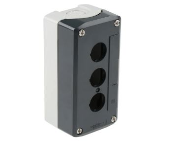 XALD03H7  XAL Push Button Enclosure, 3 Hole Grey, 22mm