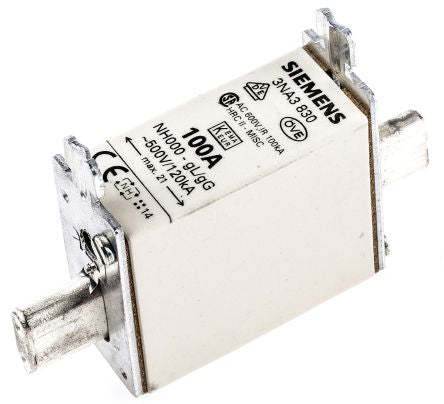 3NA3830 100A 000 NH Centred Tag Fuse, gG, 500V ac