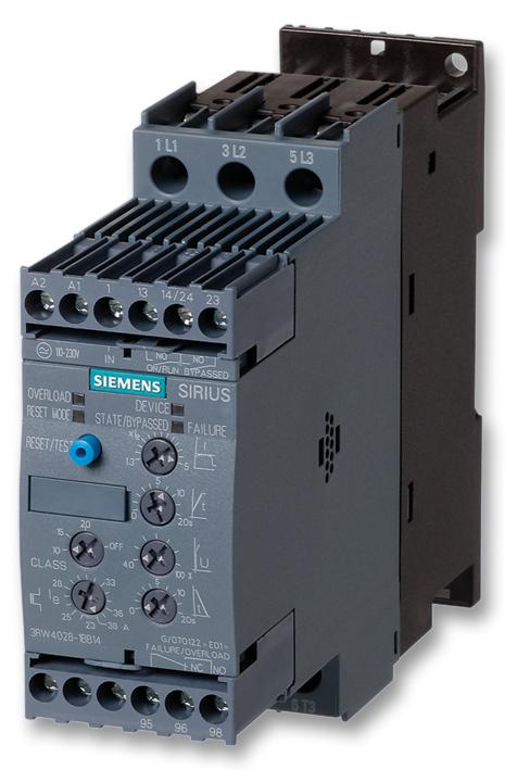 3RW4024-1BB14 5.5 kW Soft Starter, 480 V ac, 3 Phase
