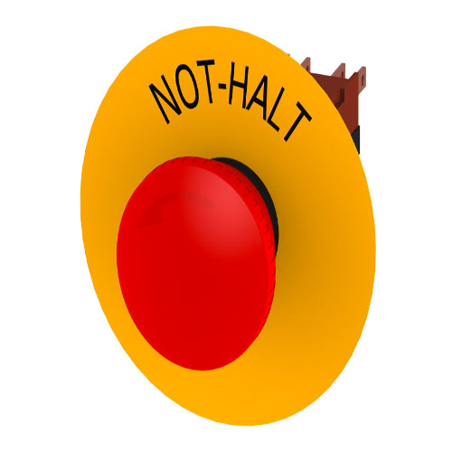 3SB2203-1AC01 Roto-Push Pushbutton With Yellow Backing Plate