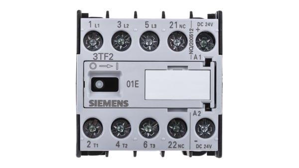 3TF20010BB4 3TF2 3 Pole Contactor - 9 A, 24 V dc Coil, 3NO, 10 kW