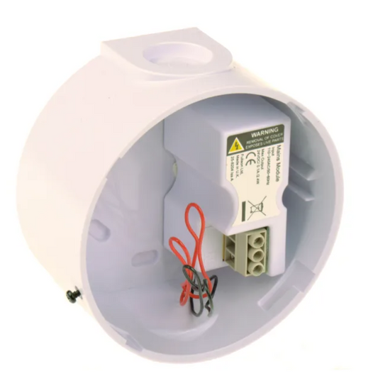 POWERED BASE - WHITE IP65 Rated White Powered Base for use with Flashni Sounder & Beacons 264 V ac