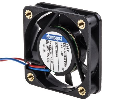 414F-RS0 24 V dc, DC Axial Fan, 40 x 40 x 10mm, 8m³/h, 800mW