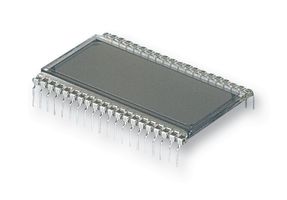 7 Segment LCD Display, 3.5, 3-1/2 x 1, 12.7 mm, 5 V, Reflective