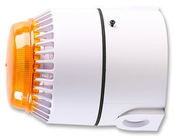Beacon / Sounder, Flashni, Orange, White, Flashing, 93mm Dia., 2 Tone, 101dB, 24VDC, IP65