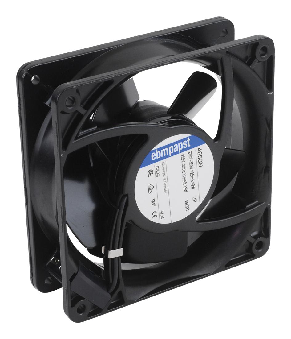 4650N Axial Fan, IP20, 230 V, AC, 119 mm, 38 mm, 94.17 cu.ft/min, 160 m³/h