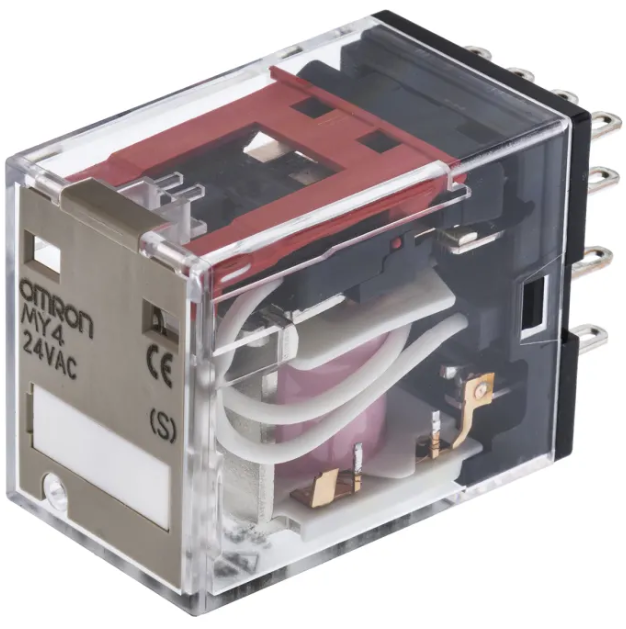 MY4 24VAC (S) Plug In Power Relay, 24V ac Coil, 5A Switching Current, 4PDT