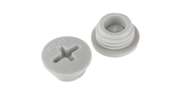 52006100 M12 Plug, Fibreglass Nylon, Threaded