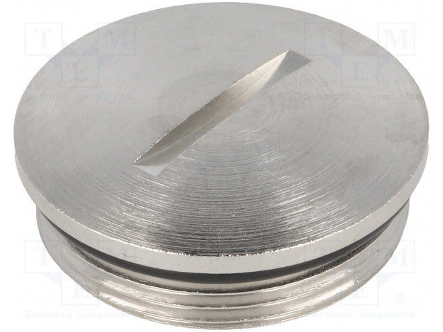 52103145 Lapp Blanking Plug, M32, Nickel Plated Brass, 35mm Diameter, Threaded