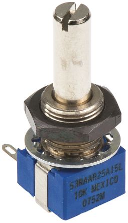 53RAA-R25-A15L 1 Gang Rotary Cermet Potentiometer with a 6 mm Dia.