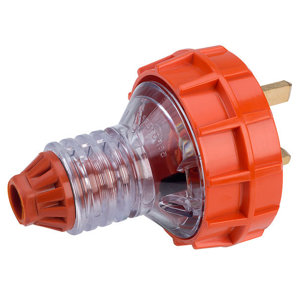 56P313EO IP66 Orange Cable Mount 3P Industrial Power Plug, Rated At 13A, 250 V