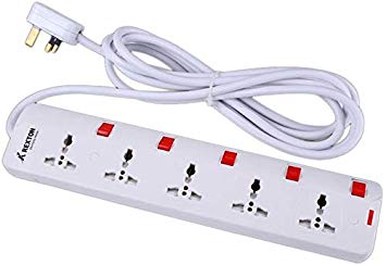 RXT-705WN EXTENSION SOCKET 5GANG/13AMP SWITCH